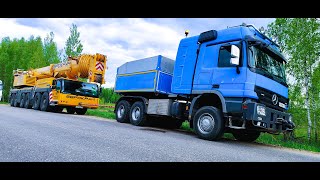 ACTROS TITAN . БАЛЛАСТНЫЙ ТЯГАЧ. ЭВАКУАЦИЯ КРАНА