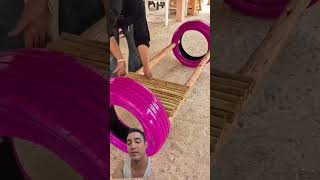 Mira lo que puedes hacer con llantas y madera#virales #tips #trucos #parati