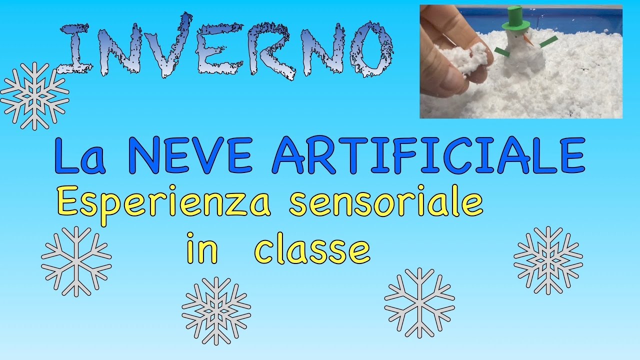 La NEVE ARTIFICIALE: gioco sensoriale RICETTA semplice con solo due ingredienti.