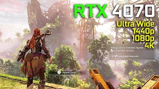 RTX 4070 Horizon Forbidden West - DLSS 3.5 Frame Generation Ultra Wide - 1080p - 1440p - 4K