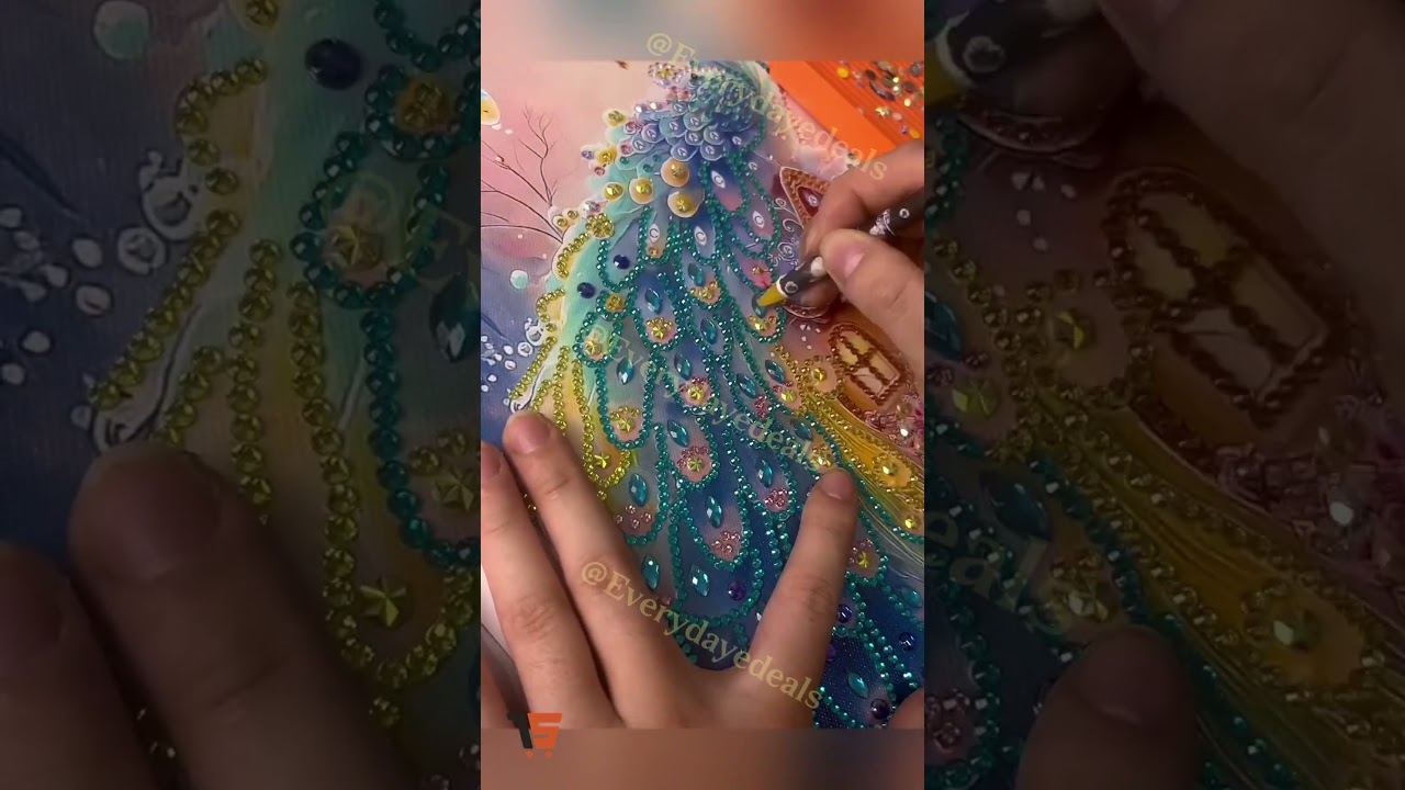 Peacock Brilliance: Easy Diamond Painting Project