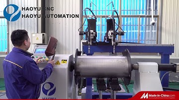 Vessels tank double circular seam automatic welding machine