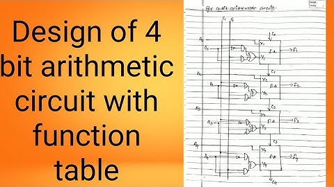 Design of Four bit arithmetic circuit with function table