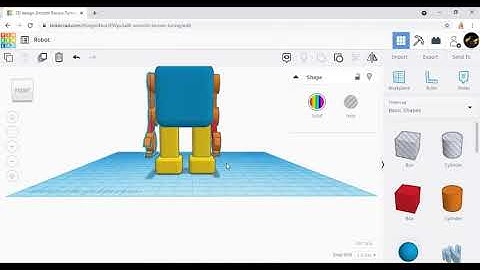 Making robot in tinkercad