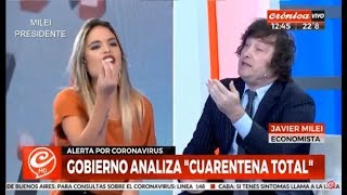 Javier Milei contra los buenistas de Crónica Tv: "Son asesinos potenciales"- 19/03/20