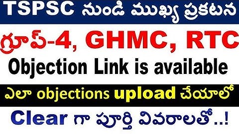 Group 4 Objections link is  Released Today, check  For all Aspirants by SRINIVAS Mech