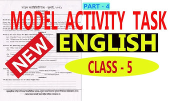 Model Activity Task Class 5 English Part 4 | July 2021[New] | English Study Cafe