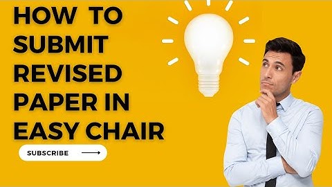 how to submit revised paper in easychair conference