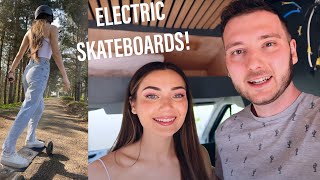 TESTING OUT OUR NEW ELECTRIC SKATEBOARDS!