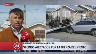 Fuertes ráfagas de hasta 101 Km/h azotan a la región de Magallanes | 24 Horas TVN Chile