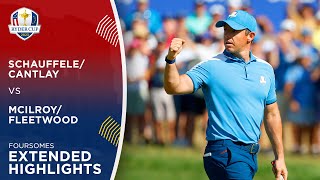 Schauffele/Cantlay vs McIlroy/Fleetwood Extended Highlights | 2023 Ryder Cup
