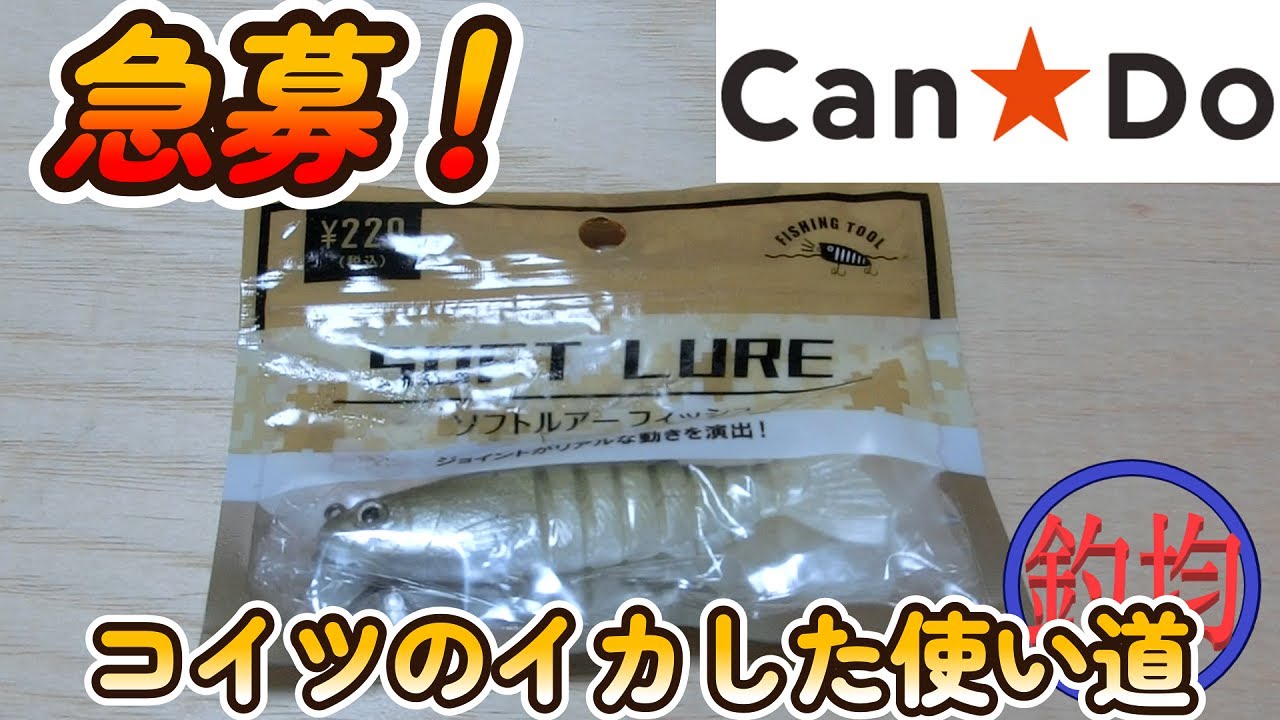 100均釣具】急募！使い道、キャンドゥソフトルアーフィッシュ分解 