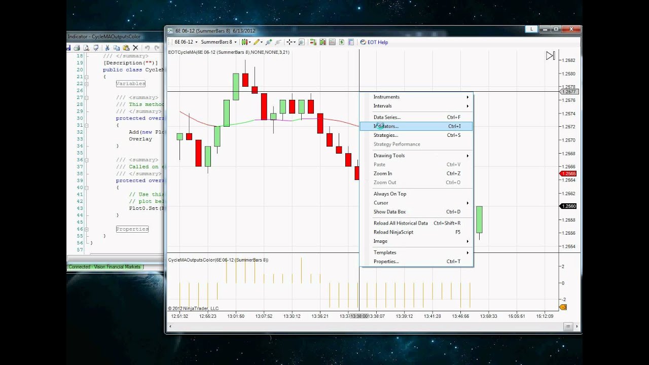 How to set up custom alerts and access indicator values for EOTPRO