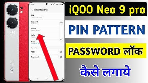 Iqoo Neo 9 pro में Screen Lock kaise Set kare/How to Pattern,pin & password lock in iqoo neo 9 pro