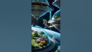 The Orbital Gardens#ai #aiart #aifilm #epicspace #scifi #hoverboard #megastructure