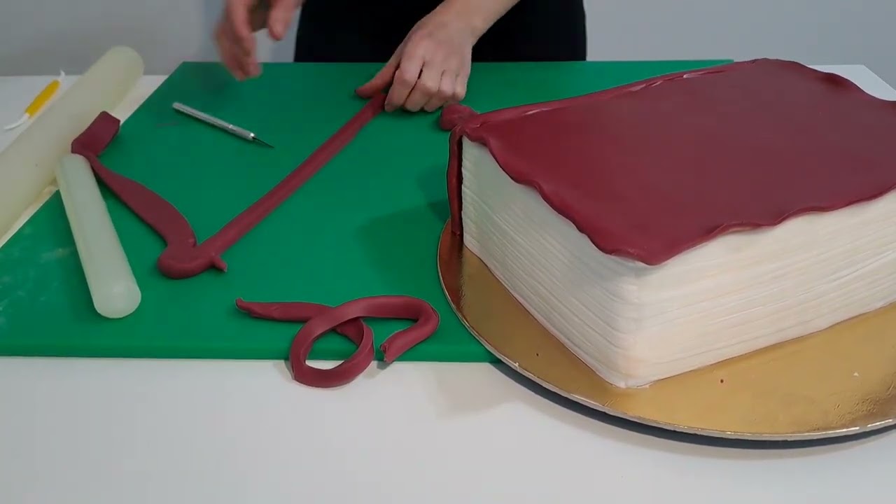 How to Make Harry Potter Book of Spells Cake Video Tutorial