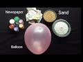 Easy Flower Vase with Balloon,Newspaper and Sand | Cement Flower Vase Making Ideas |Easy pot making