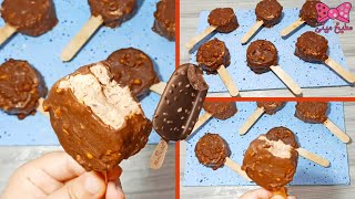 طريقة عمل ايس كريم ميجا ماجنم بالشوكولاته بأقل تكلفه وبدون قوالب 🍫 | مطبخ ميني