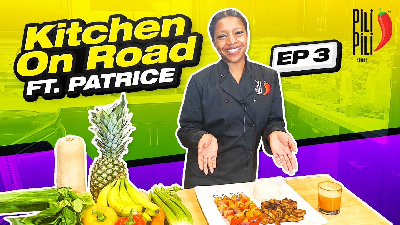 Kitchen On Road Ft. Patrice EP.3 | Lemon pepper Shrimp Skewers With Coconut Rice | Jerk Tofu Recipes