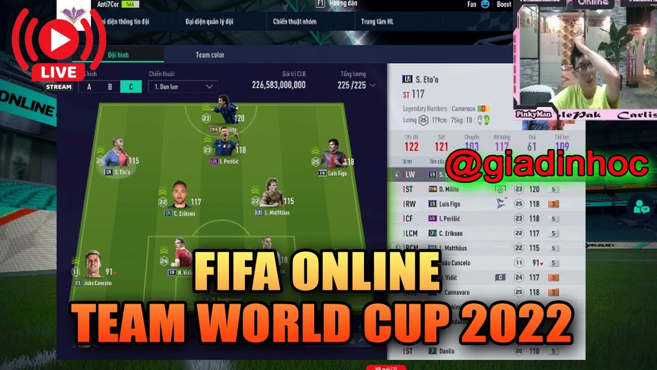 Fifa Online 4 2022 World Cup Team with Gia Dinh Oc
