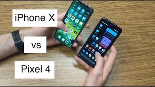 Google Pixel 4 vs iPhone X - Hands On Comparison