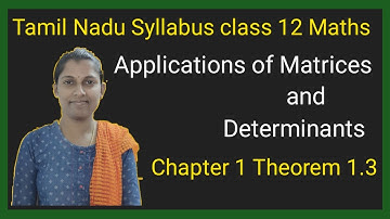 Tamilnadu Syllabus Class 12 Maths Chapter 1 Example 1.3 Applications of Matrices and Determinants