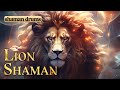 Mighty lion heartbeats  powerful shaman drums  jungle sovereign  deep tribal resonance 432hz