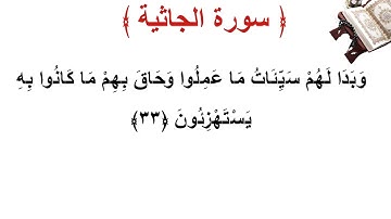 سورة الجاثية الأية 33