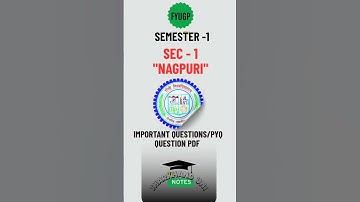 #ranchiuniversity SEC - 1 Nagpuri important question  pyq #smester1 #fyugp2025