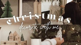 CHRISTMAS DECORATE WITH ME 2021 | family room, scandanavian decor, minimal christmas ideas