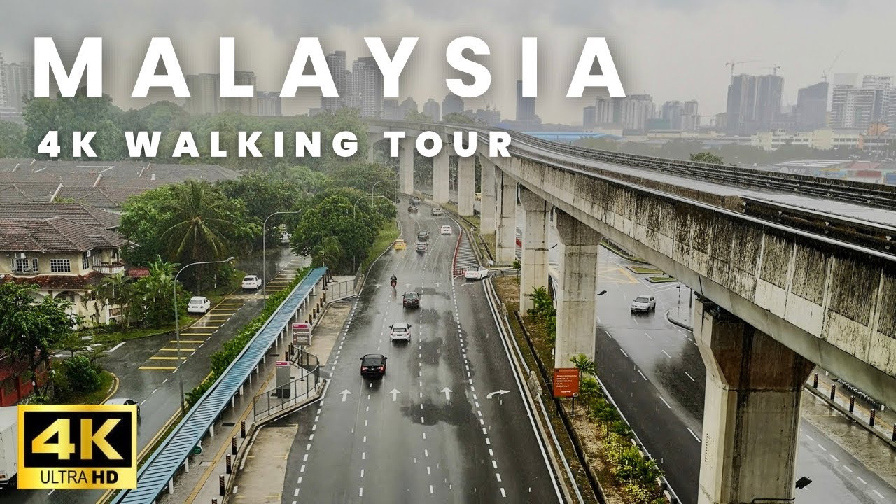 Walking in Malaysia - Kuala Lumpur in the Rain (4K)