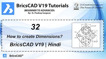 BricsCAD V19 Tutorial 32: How to create Dimensions in BricsCAD | With Example