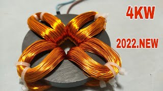 How to twist copper wire into 235v Generator use permanent magnet.