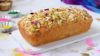 Thandai Cake recipe (eggless) Holi special Indian fusion dessert | Eggless Thandai Cake