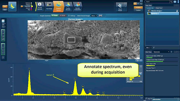 EDS Analysis in 30 seconds using AZtec