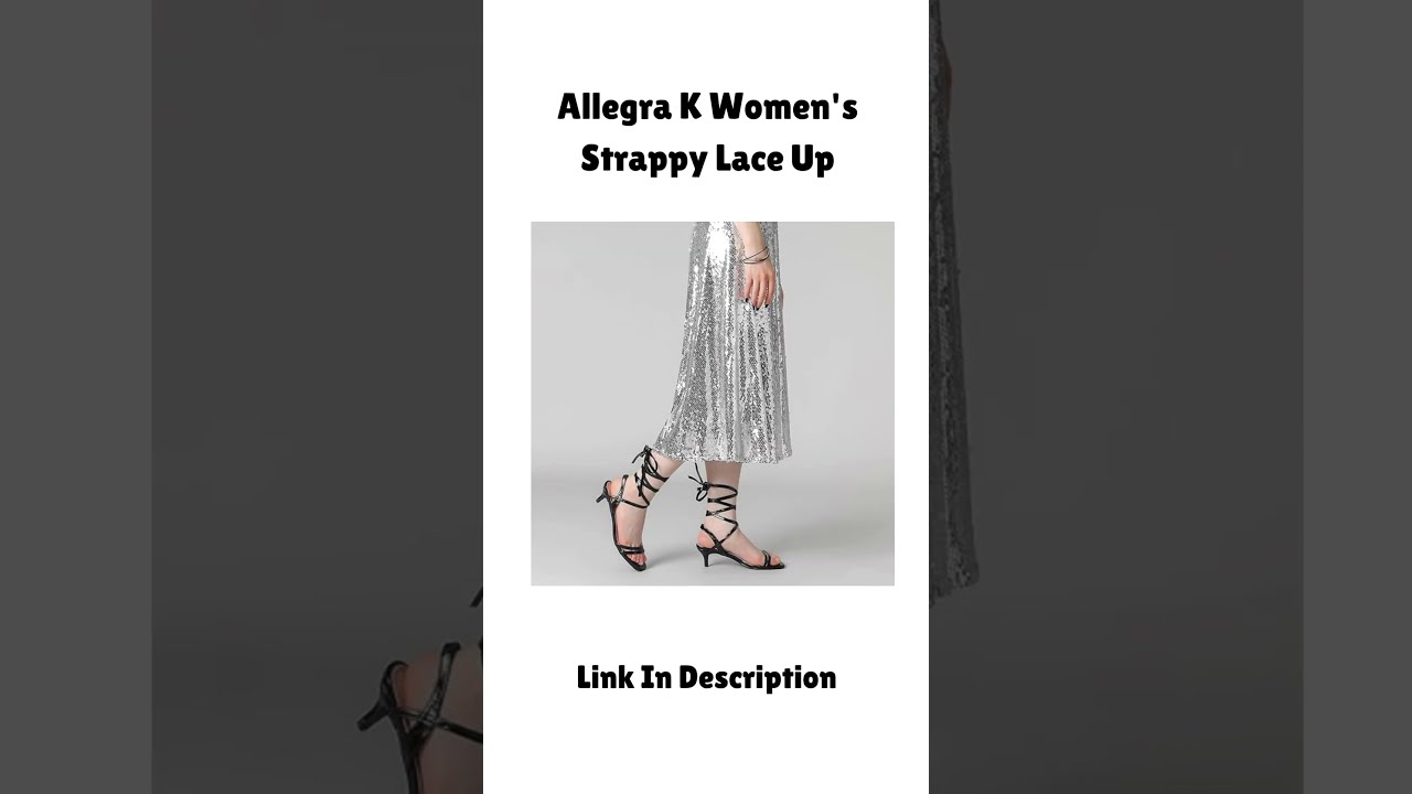 Allegra K Women's Strappy Lace Up Slingback Kitten Heel Sandals Amazon Finds