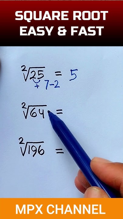 Easy trick to calculate square roots#square roots#mathematics tricks ...
