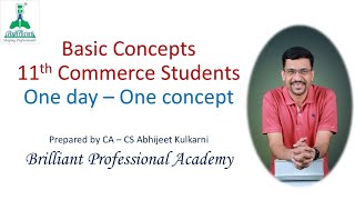 One Day - One Concept (for 11th Commerce Students)  Season 1 Episode 1 
