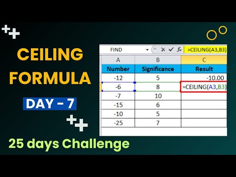 CEILING Formula in Microsoft Excel | CEILING Formula | Day 7 | #gokultech