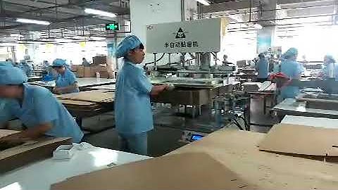 semi automatic window patching machine for corrugated box