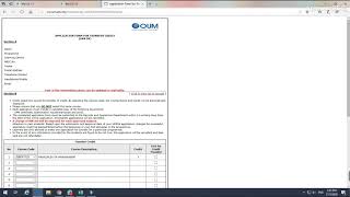 Langkah permohonan Credit transfer (OUM)