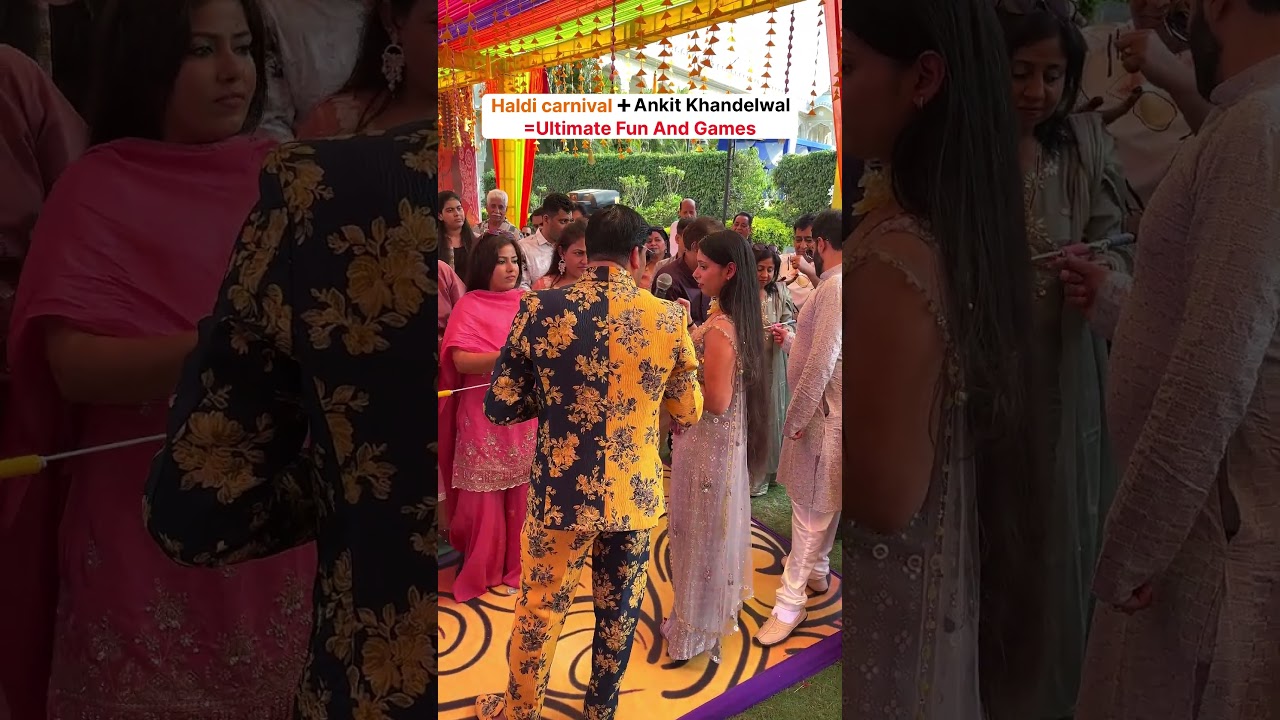 Haldi carnival + Ankit Khandelwal = ultimate fun and games #eventhost #partybegins #entertainment