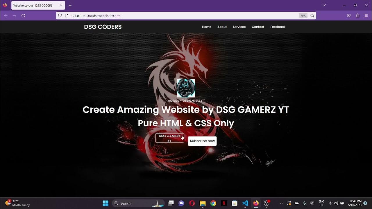 How to make a simple website using only html and css | DSG CODERS - YouTube