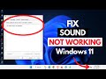Sound Not Working on Windows 11 - Fixed 💥 Volume Red Cross Solved