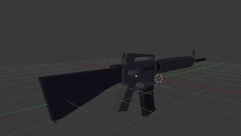 Low Poly M16A4 timelapse
