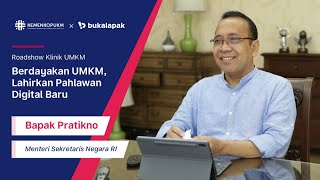 Roadshow Klinik UMKM: Sambutan Bapak Pratikno, Menteri Sekretaris Negara Republik Indonesia