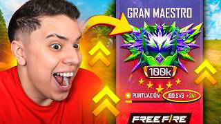 ¡ASÍ LLEGUE A LOS 100.000 PUNTOS EN FREE FIRE! * TOP GLOBAL* LEGENDARIO