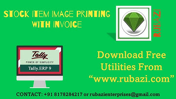 Stock Item Image Printing With Invoice Prime || Rubazi || Tally Prime