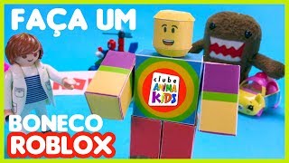 Como Fazer Boneco do Jogo Roblox de Papel Avatar Montar Brinquedo Fácil 