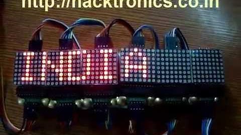 MAX7219 based LED Matrix Panel Display - Arduino Demo
